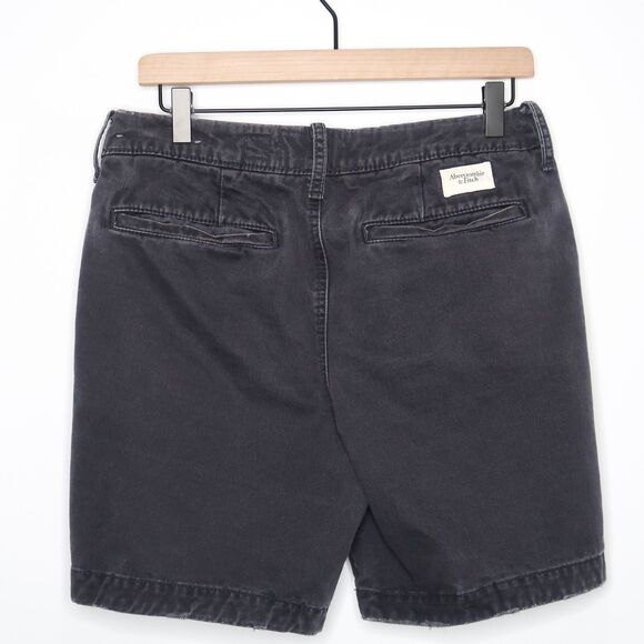 Abercrombie & Fitch Mens Bermuda Chinos Size 30 Dark‎ Gray Wash Preppy Golf - Picture 2 of 10